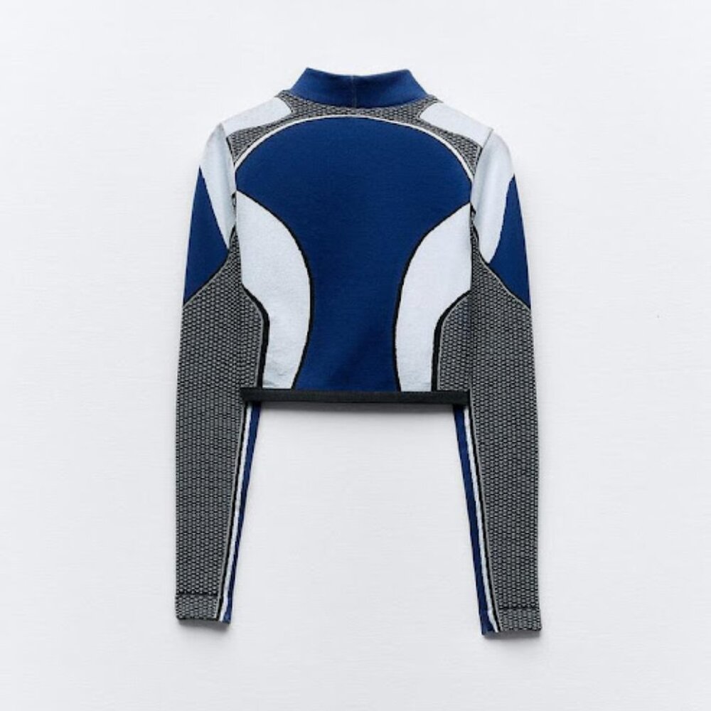 [NWT!] Zara x Everlast - Limitless Contour Seamless Blue Top | Medium / Large - Picture 2 of 12